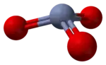 Ball-and-stick model of the DFT-calculated structure of the CrO3 monomer