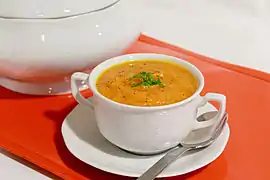 Cream of roasted pumpkin soup