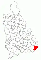 Location in Dâmbovița County