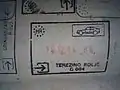 Entry stamp for road travel, issued in Terezino Polje.
