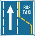 Lane for buses and taxis