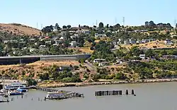 Looking south towards Crockett from the Carquinez Strait, July 14, 2010. Courtesy Federico Pizano.