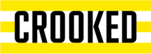 The word "Crooked" in all caps, with yellow horizontal lines surrounding it.