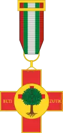 A stylized drawing of the award