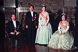 Image 19From left to right, Japanese Emperor Hirohito, Crown Prince Akihito, Crown Princess Michiko and Empress Nagako, 1959 (from Monarch)