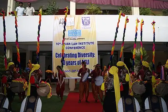 A cultural performance during the 10th Asian Law Institute Conference with the theme "Celebrating Diversity: 10 Years of AsLI" - hosted by the university.