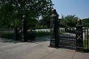 Main entrance to Cypress Hills National Cemetery, located at 625 Jamaica Avenue.