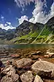 The mountain seen from Czarny Staw Gąsienicowy lake