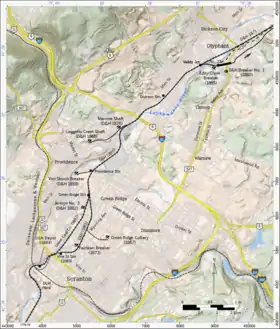 1860–1871 – Olyphant to Scranton.