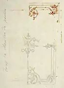 Design of the chamber woodwork. Nationalmuseum, Stockholm, NMH CC 2300