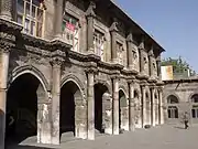 Courtyard façade of the Great Mosque of Diyarbakir, founded in the 7th century and rebuilt by the Artuqids in the 12th century