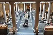 Interior of the Metropolitan Museum of Art with Doric columns