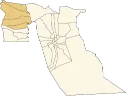 Location of El M'Ghair District in former El Oued Province