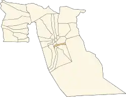Location of Bayadha commune within El Oued Province