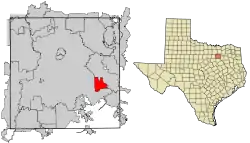 Location of Balch Springs in Dallas County, Texas