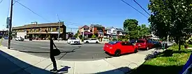 Street level at Danforth Village, west of Coxwell and Danforth Avenue