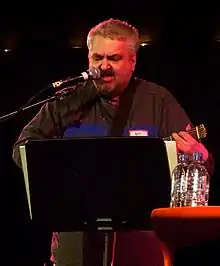 Johnston performing in 2012