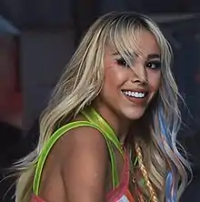 Danna in making of for a music video in 2021