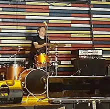 Syverson performing in 2017