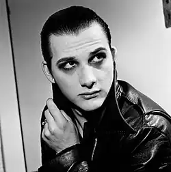 Dave Vanian of the Damned at the Russell Club in Manchester, 1979