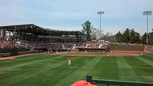 Davenport Field, April 13, 2014 during game between Virginia and Clemson.