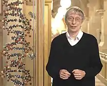 Image 37Model of DNA with David Deutsch, proponent of invariant scientific explanations (2009) (from Scientific method)