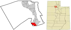 Location in Davis County and the state of Utah
