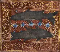 Depicted in a 14th western British Book of Hours