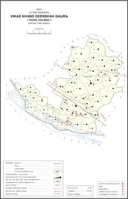 Map showing Ambara Mathai (#030) in Deenshah Gaura CD block