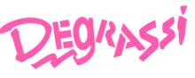 Pink 1980s-styled text reading "Degrassi".