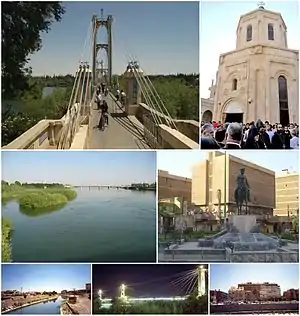 Suspension bridge&nbsp;• Memorial of Armenian genocideEuphrates River&nbsp;• March 8 Square Panorama of Deir ez-Zor