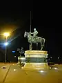Monuments of Goce Delčev and Dame Gruev on Macedonia Square in Skopje