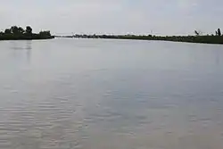 Po di Goro, the border between the provinces Ferrara (right) and Rovigo