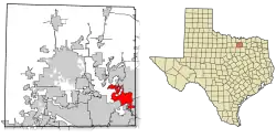 Location of The Colony in Denton County, Texas