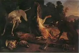 A sleeping dog, and a greyhound, François Desportes. 1709