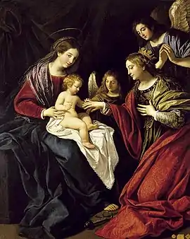 Mystical Betrothal of Saint Catherine, oil on canvas (189 x 150&nbsp;cm). The Real Academia de Bellas Artes de San Fernando, Madrid.