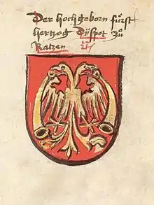 Despot Stefan's coat of arms, Prussian ed. Chronicle of the Council of Constance (mid-15th century)