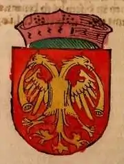 Despot Stefan's coat of armsl, later ed. Chronicle of the Council of Constance (1483)