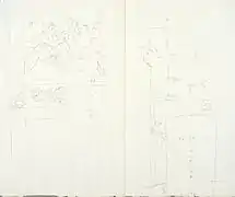 Décor of the upper vestibule. Stockholm, NMH CC 1074