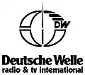 Deutsche Wellecode: deu promoted to code: de  logo (1992–1995), introduced following the start of Deutsche Wellecode: deu promoted to code: de  TV in 1992