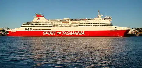 MS&nbsp;Spirit of Tasmania II at port in Devonport, Australia.