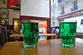 Two mint diabolos on a table of a bar at Montmartre.