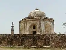 Tomb of Mohammad Quli Khan, brother of Adham Khan, a general of Mughal Emperor, Akbar, later turned into a country house Metcalfe House or Dilkusha by Sir Thomas Metcalfe, near Qutb complex