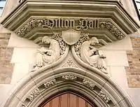 Dillon Hall's main entrance