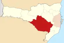 Location of the diocese. Metropolitan archdiocese in pink.