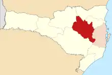 Location of the diocese. Metropolitan archdiocese in pink.