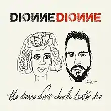 Sketches of the two artists' faces