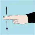 Take it easy, Relax or Slow down: Flat hand with palm down moved slowly up and down a few times.