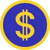Dollar sign capitalism logo