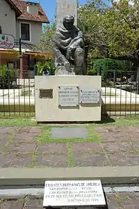 Monument in memory of Domingo de Acassuso, founder of San Isidro